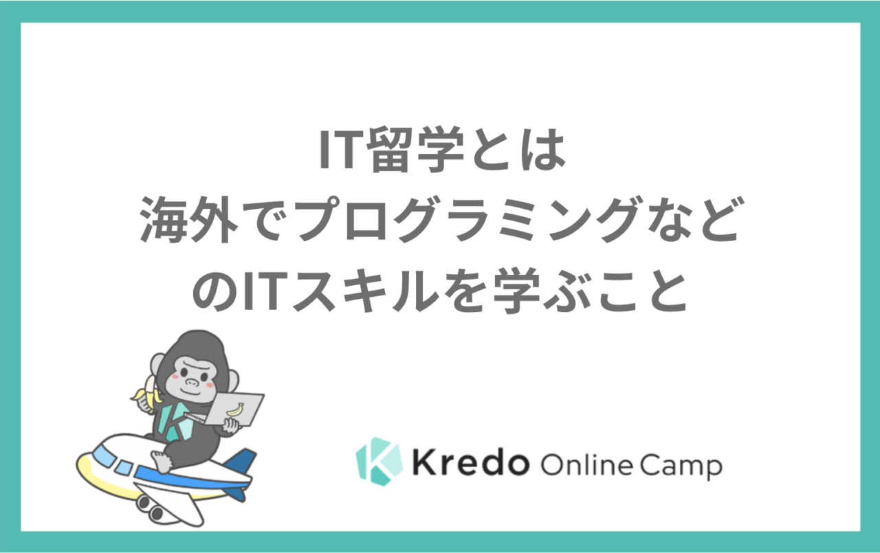 IT留学とは「海外でプログラミングなどのITスキルを学ぶこと」