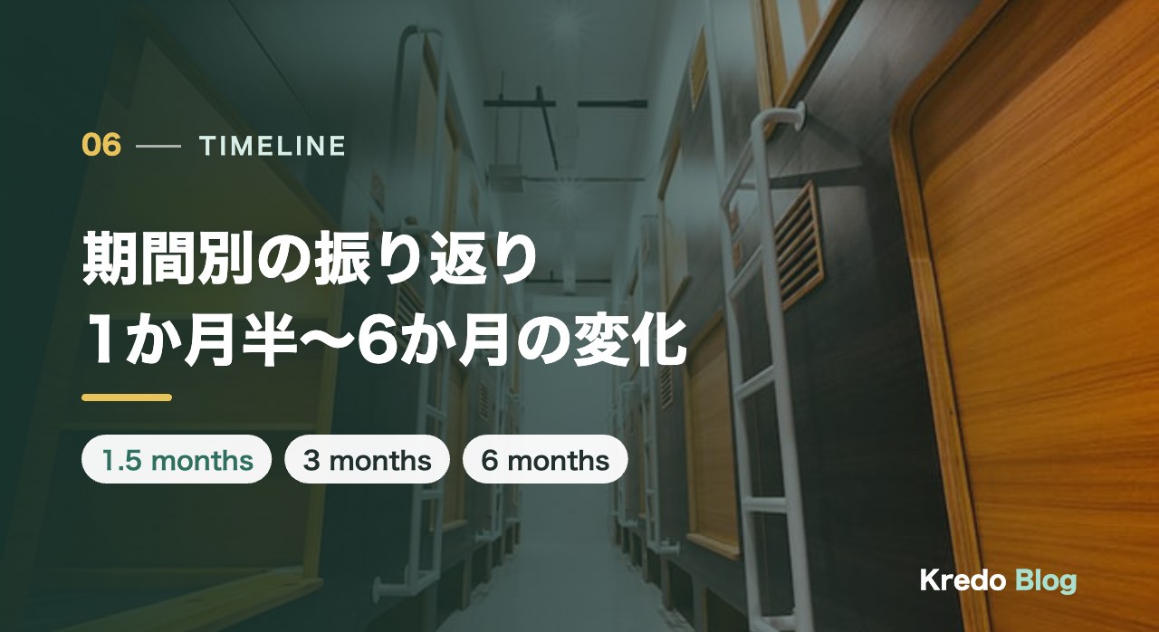 期間別の振り返り|1か月半〜6か月でどう変わった?