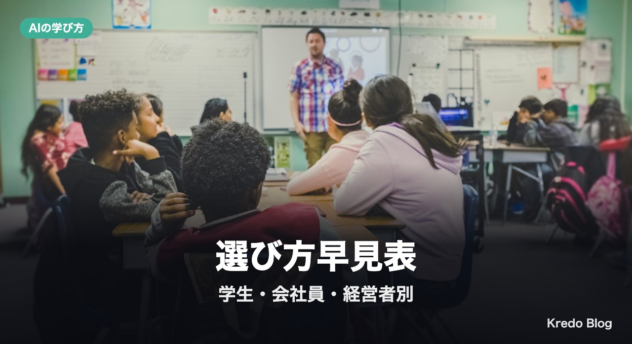 学生・会社員・経営者別の選び方早見表