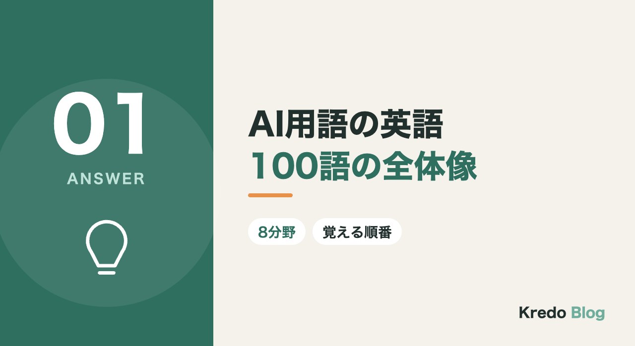 AI用語の英語100語の全体像