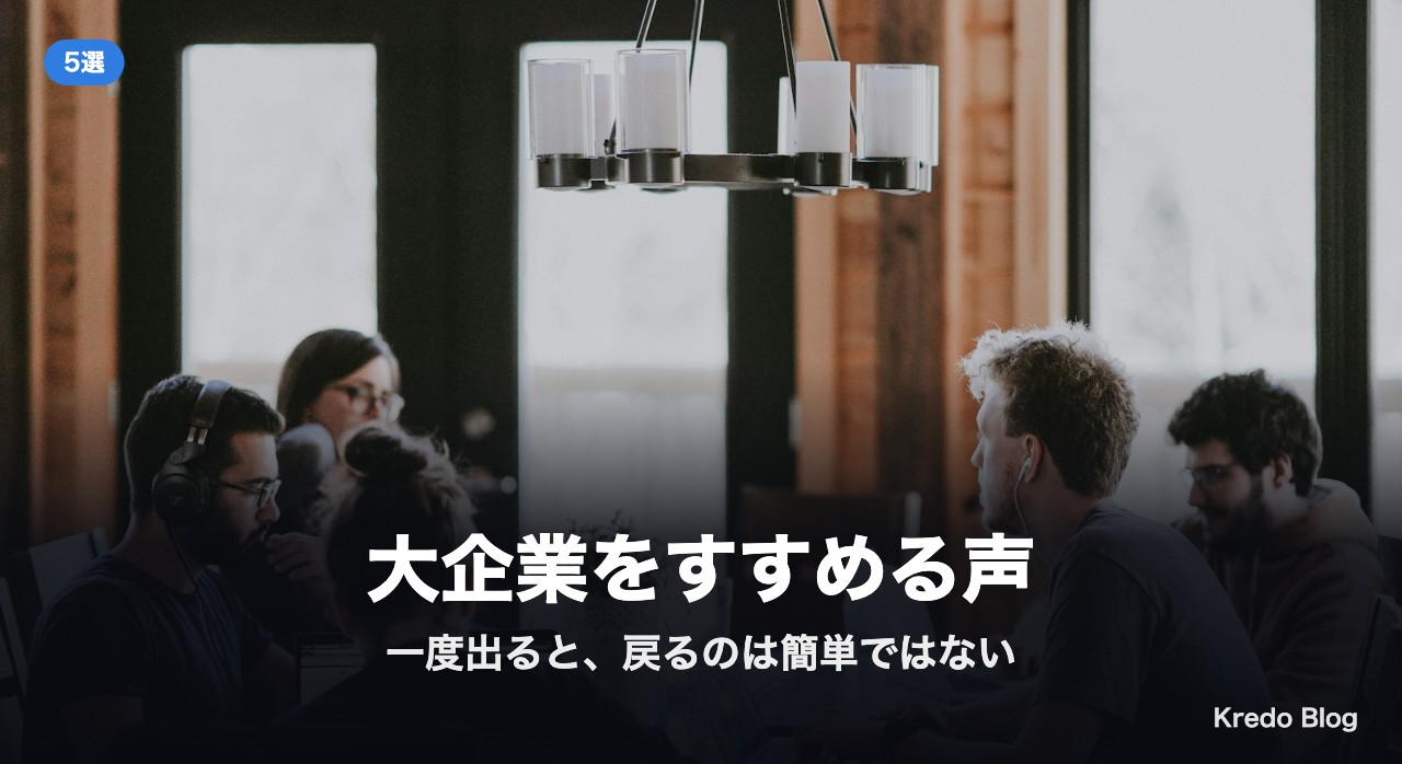大企業をすすめる声