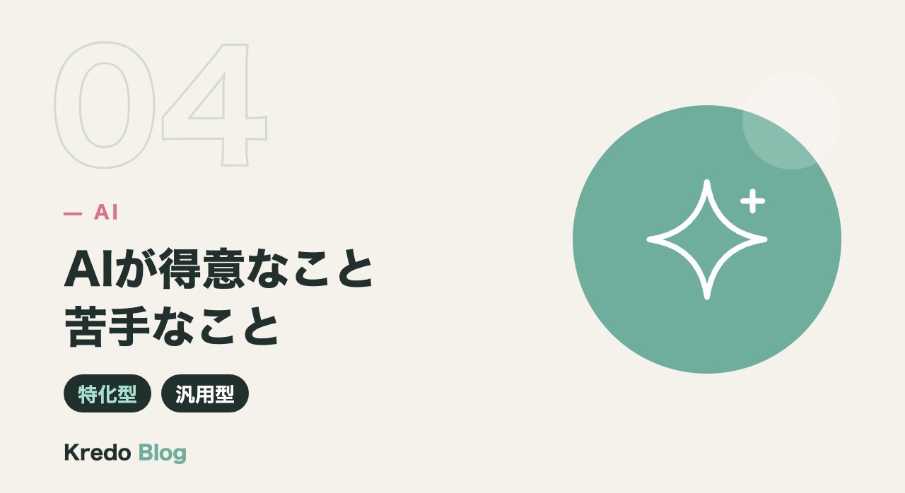 AIが得意なこと苦手なこと