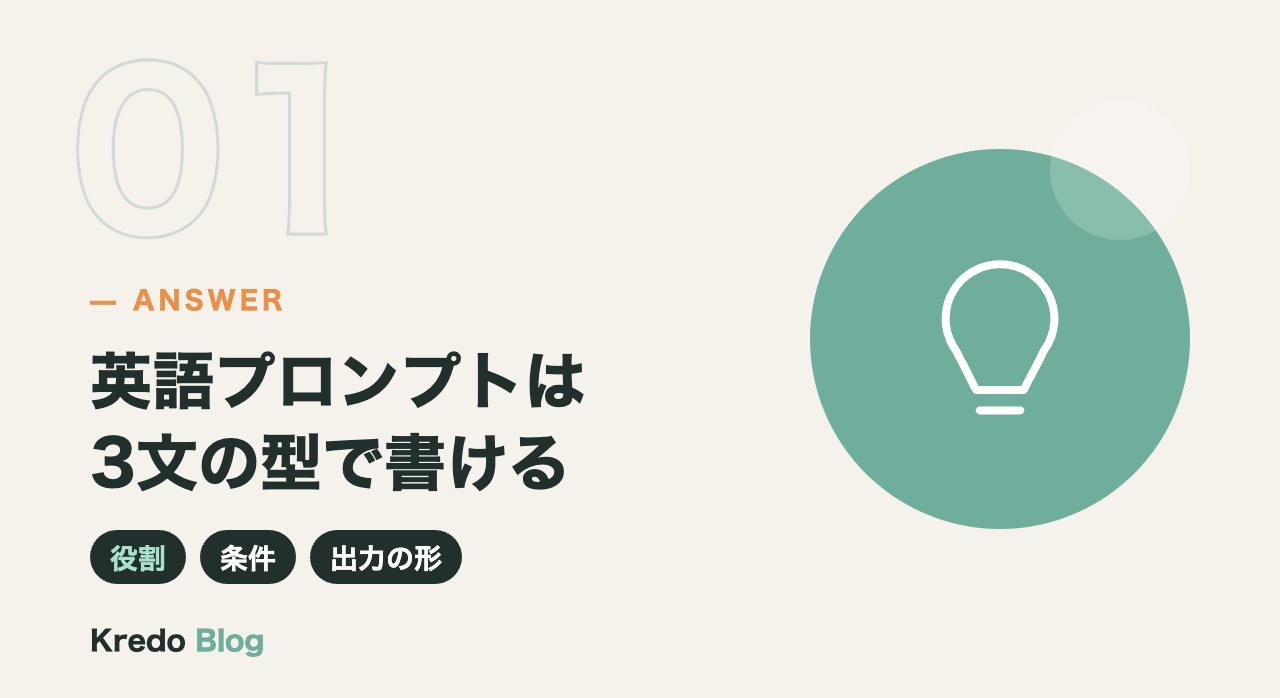 英語プロンプトは3文の型で書ける