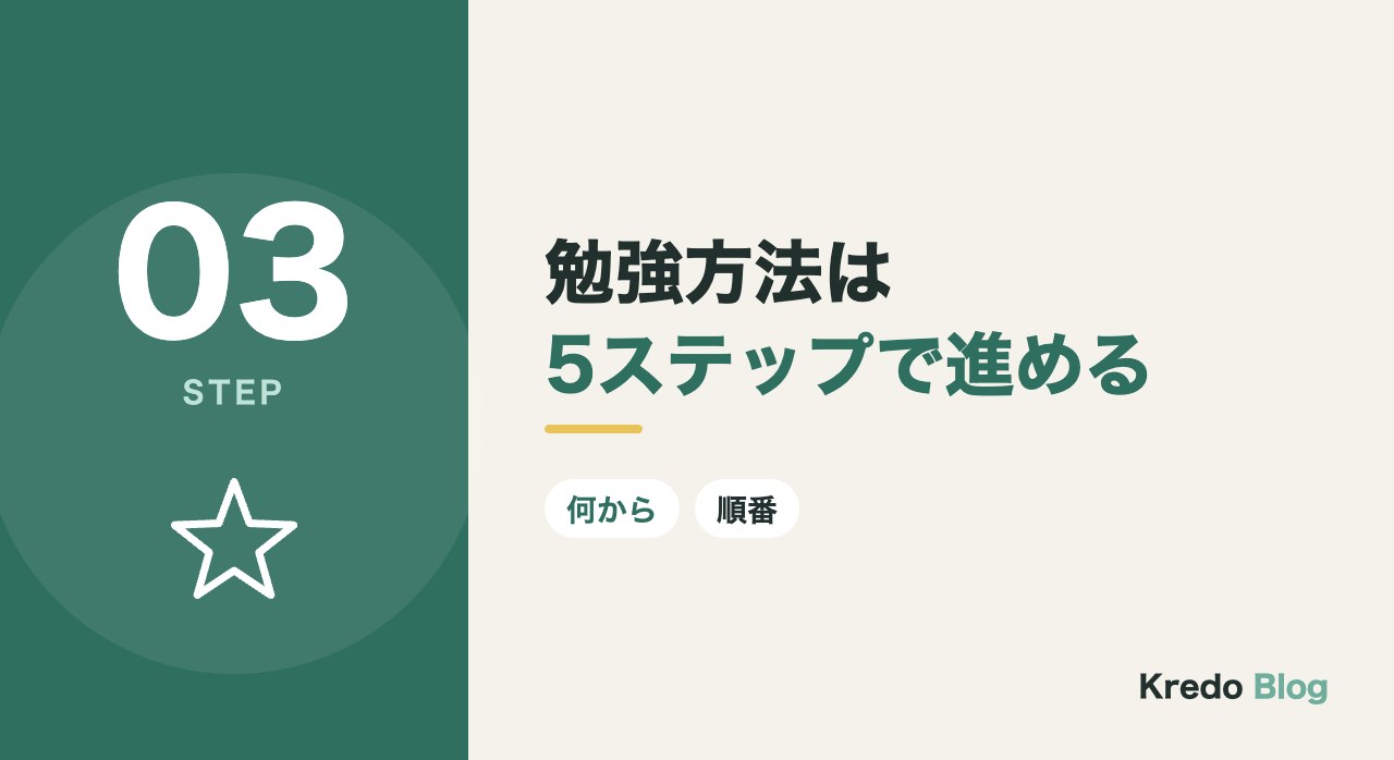 勉強方法は5ステップで進める