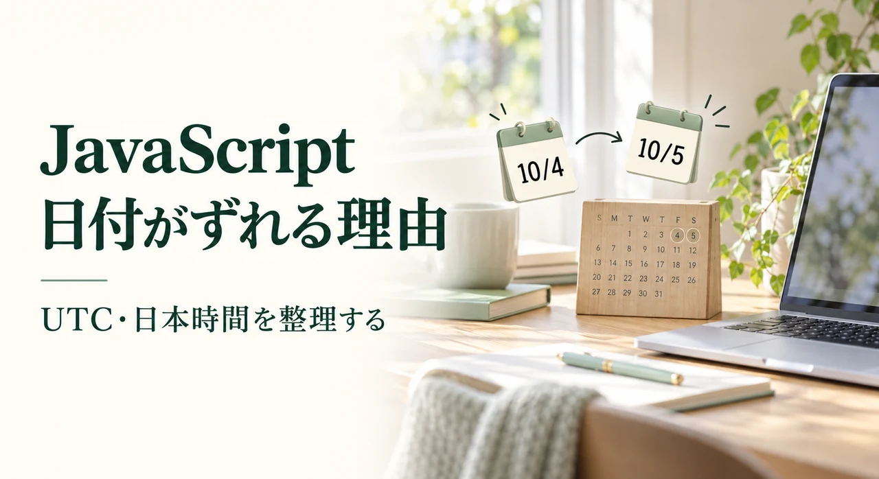 カレンダーとパソコンで日付のずれを考える学習イメージ