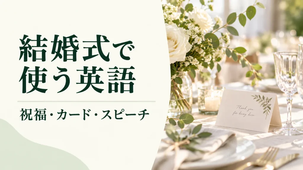 結婚式で使う英語｜お祝い・カード・スピーチ・招待への返信