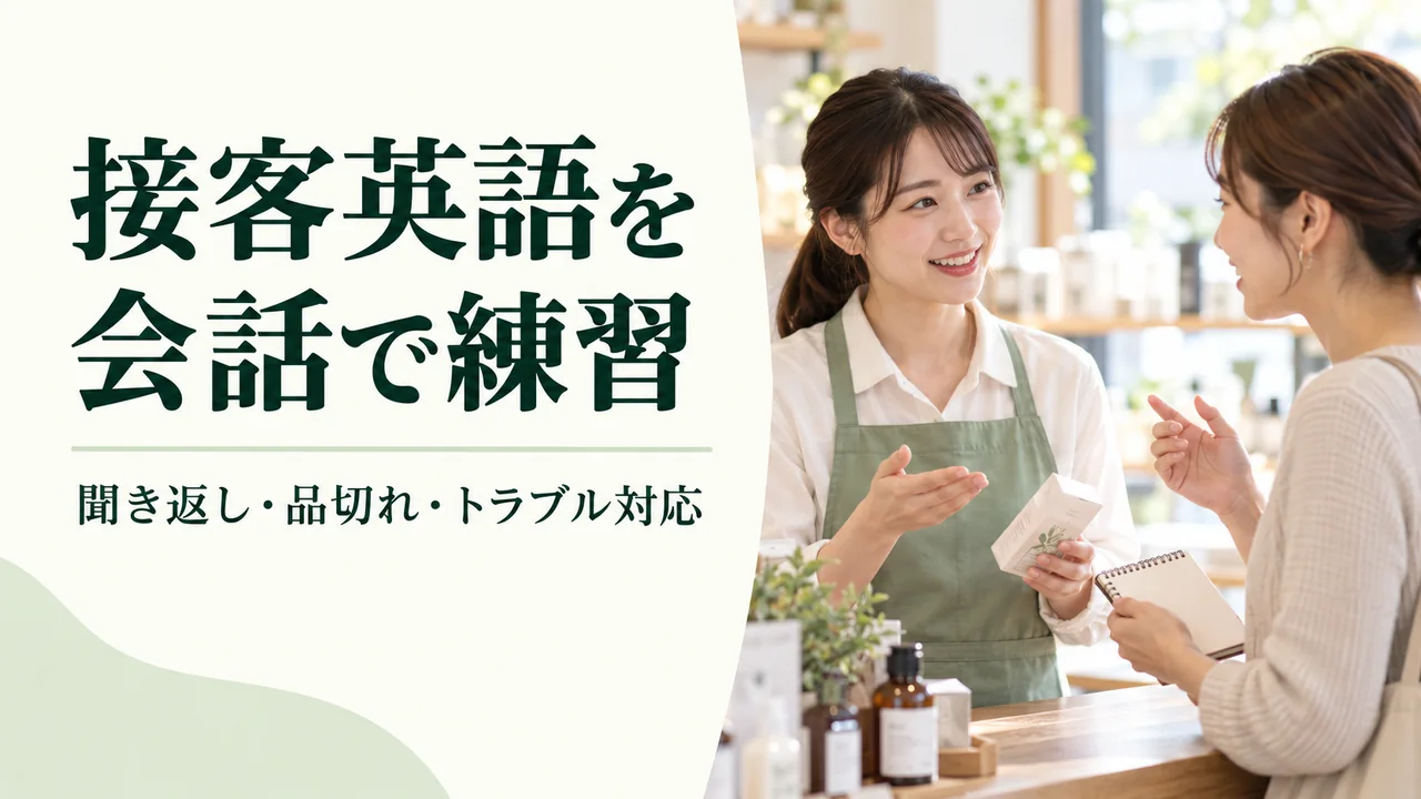 接客業の英語を練習|聞き返し・品切れ・トラブル対応の会話例