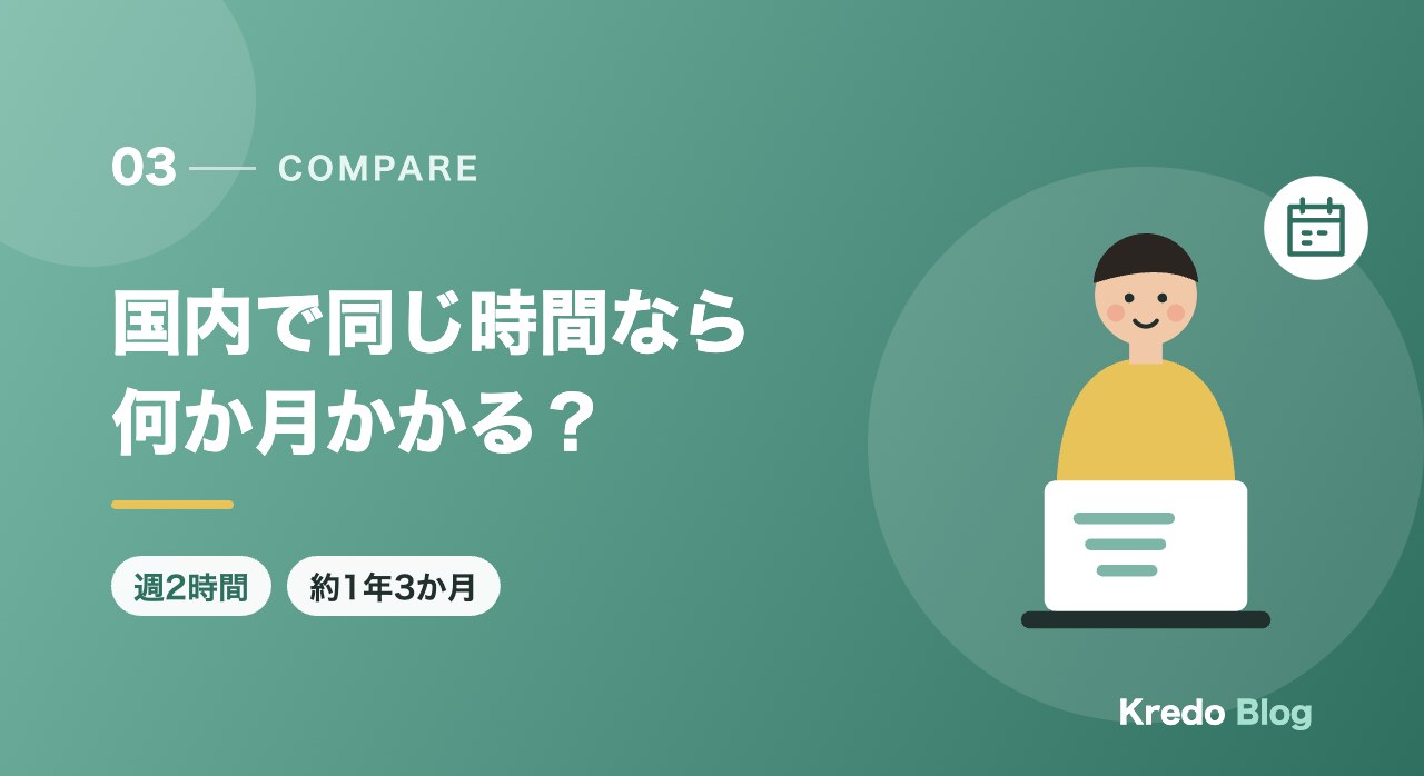 国内で同じ時間なら何か月かかる?