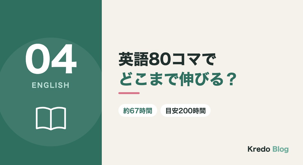 英語80コマでどこまで伸びる?