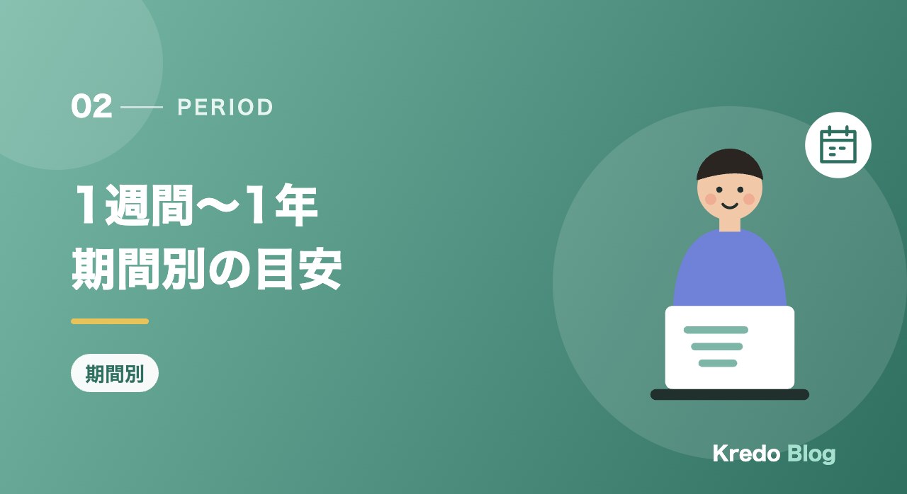 1週間〜1年期間別の目安