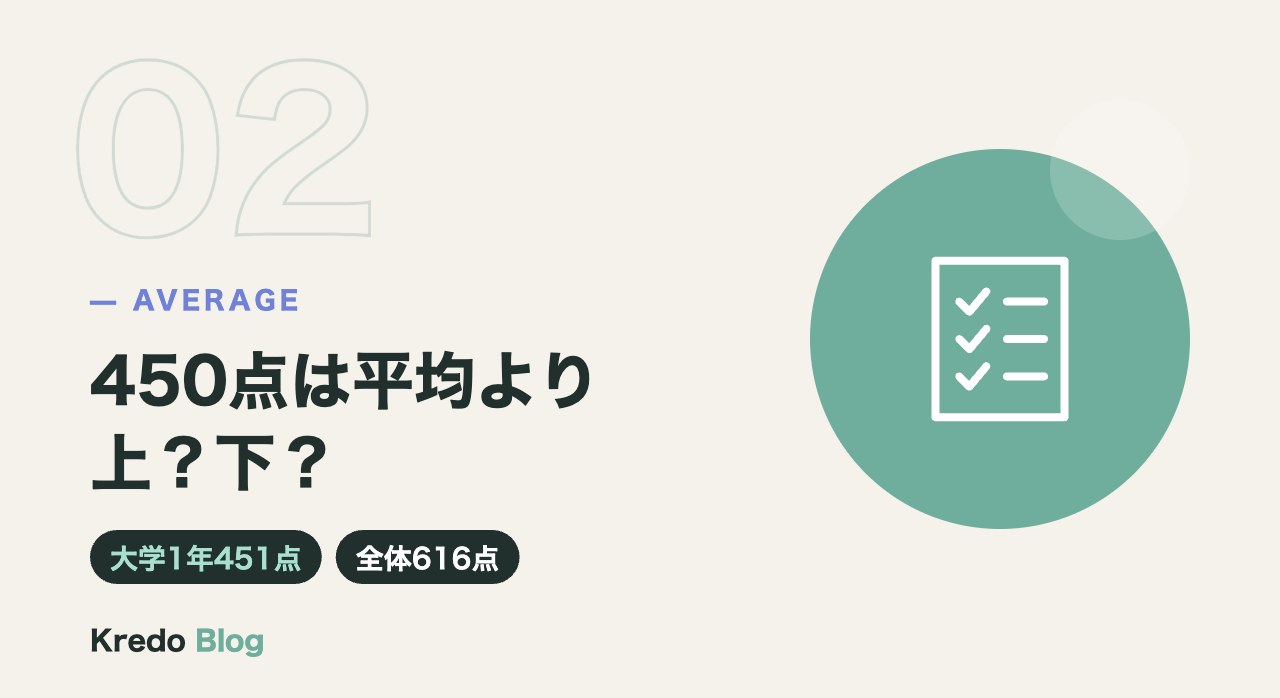 450点は平均より上?下?