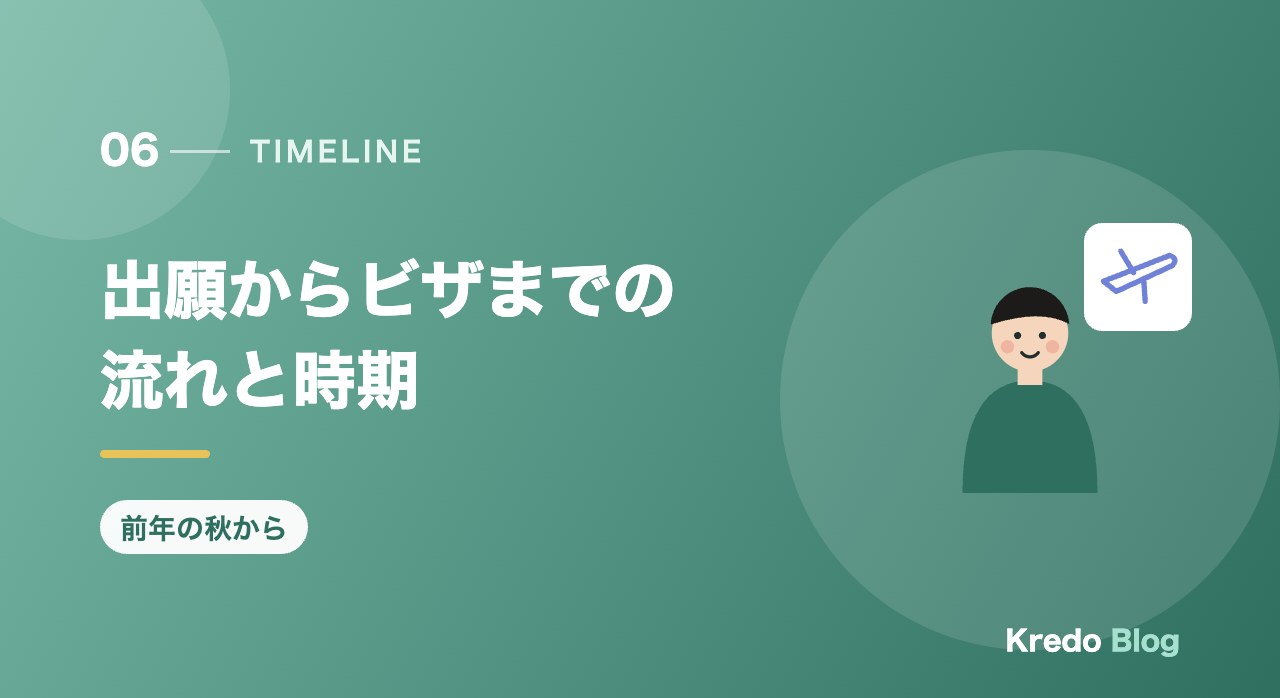 出願からビザまでの流れと時期